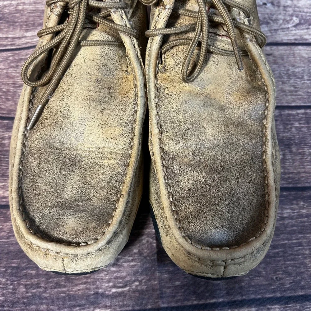 Twisted X Mens Driving Moc Chukka Boots Distressed Brown Leather WDM0001 8.5M